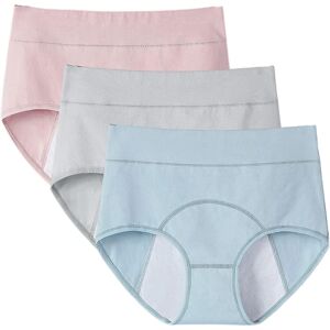 Unbranded (Blue x Gray x Pink, XL) 3pcs Womens Period Leakproof Pants Menstrual Panties Co Unbranded (Blue x Gray x Pink, XL) 3pcs Womens Period Leakproof Pants Menstrual Panties Co