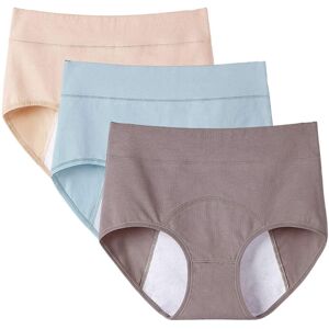 Unbranded (Blue x Coffee x Skin color, XL) 3pcs Womens Period Leakproof Pants Menstrual Pa Unbranded (Blue x Coffee x Skin color, XL) 3pcs Womens Period Leakproof Pants Menstrual Pa
