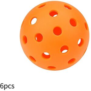 Unbranded (Orange) 6 Pack Pickleball Balls High Elasticity 40 Holes Outdoor Pickleballs Hi Unbranded (Orange) 6 Pack Pickleball Balls High Elasticity 40 Holes Outdoor Pickleballs Hi