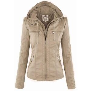 Unbranded (Beige, 7XL) Gothic Faux Leather Jacket Women Hoodies Winter Autumn Motorcycle J Unbranded (Beige, 7XL) Gothic Faux Leather Jacket Women Hoodies Winter Autumn Motorcycle J