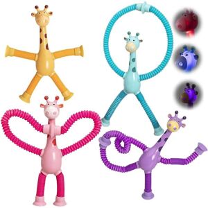 Unbranded (With light) 4pcs Telescopic Suction Cup Giraffe Toy, Shape-changing Giraffe Tel Unbranded (With light) 4pcs Telescopic Suction Cup Giraffe Toy, Shape-changing Giraffe Tel