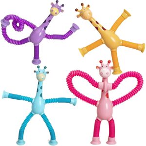 Unbranded (Without lights) 4pcs Telescopic Suction Cup Giraffe Toy, Shape-changing Giraffe Unbranded (Without lights) 4pcs Telescopic Suction Cup Giraffe Toy, Shape-changing Giraffe