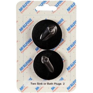 McAlpine CARD-2 Two Sink Or Bath Plugs - BP4T - Black PVC Plug 1¾" with triangle McAlpine CARD-2 Two Sink Or Bath Plugs - BP4T - Black PVC Plug 1¾" with triangle