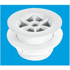 McAlpine WS5 1½" Shower Waste: 70mm White Plastic Flange x 1½" Tail: Backnut Mod McAlpine WS5 1½" Shower Waste: 70mm White Plastic Flange x 1½" Tail: Backnut Mod