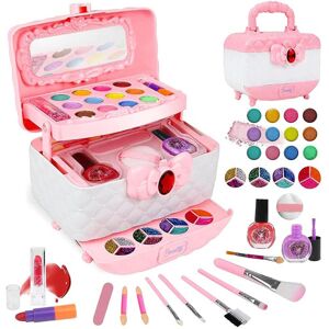 Unbranded (Pink) Kids Washable Makeup Girls Toys - Girls Makeup Kit For Kids Make Up Set R Unbranded (Pink) Kids Washable Makeup Girls Toys - Girls Makeup Kit For Kids Make Up Set R