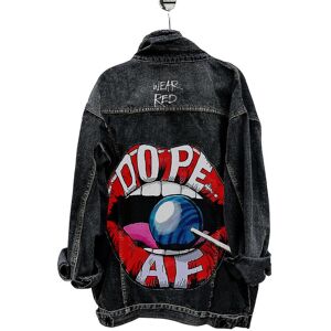 Unbranded (2XL) Oversized Printed Jacket Female Gothic Racing Suit Hip-hop Street Style Ja Unbranded (2XL) Oversized Printed Jacket Female Gothic Racing Suit Hip-hop Street Style Ja