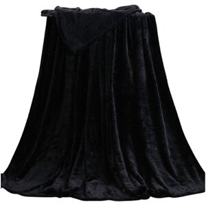 Unbranded (Black, 50x70cm) Coral Fleece Blankets Super Soft Shaggy Universal Solid-color F Unbranded (Black, 50x70cm) Coral Fleece Blankets Super Soft Shaggy Universal Solid-color F