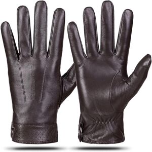 Unbranded (Brown, XL) Winter Genuine Sheepskin Leather Gloves For Men, Warm Touchscreen Te Unbranded (Brown, XL) Winter Genuine Sheepskin Leather Gloves For Men, Warm Touchscreen Te