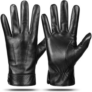 Unbranded (Black, L) Winter Genuine Sheepskin Leather Gloves For Men, Warm Touchscreen Tex Unbranded (Black, L) Winter Genuine Sheepskin Leather Gloves For Men, Warm Touchscreen Tex