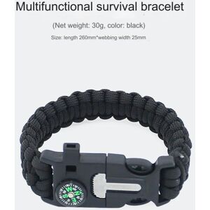 Unbranded (black) Outdoor Hand Rope Bracelet Weaving Bracelet Multifunctional Seven -Core Unbranded (black) Outdoor Hand Rope Bracelet Weaving Bracelet Multifunctional Seven -Core