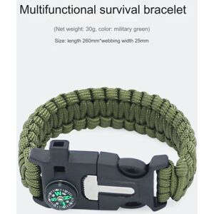 Unbranded (ArmyGreen) Outdoor Hand Rope Bracelet Weaving Bracelet Multifunctional Seven -C Unbranded (ArmyGreen) Outdoor Hand Rope Bracelet Weaving Bracelet Multifunctional Seven -C