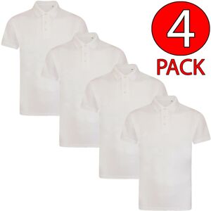 True Face (White - Plain, XL) Men Polo Tshirt 4Pack Shortsleeve Plain Casual Top True Face (White - Plain, XL) Men Polo Tshirt 4Pack Shortsleeve Plain Casual Top