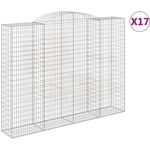 (300 x 50 x 220/240 cm/ 17 pcs) vidaXL Arched Gabion Basket Stone Basket Gabion (300 x 50 x 220/240 cm/ 17 pcs) vidaXL Arched Gabion Basket Stone Basket Gabion