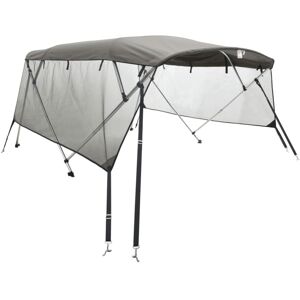 (anthracite grey, 243 x (200-213) cm/with mesh) vidaXL 3-bow Bimini Top with Sid (anthracite grey, 243 x (200-213) cm/with mesh) vidaXL 3-bow Bimini Top with Sid