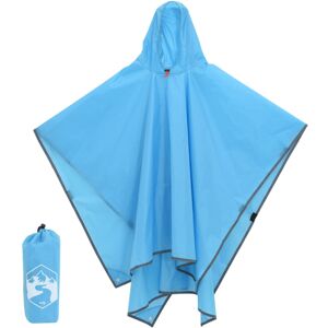 vidaXL Blue Rain Poncho with Hood 2-in-1 Waterproof Raincoat - Rain Poncho vidaXL Blue Rain Poncho with Hood 2-in-1 Waterproof Raincoat - Rain Poncho