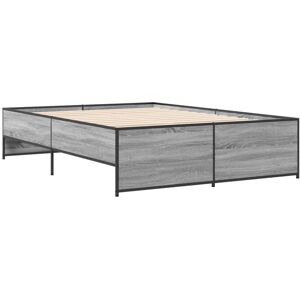 (grey sonoma, 140 x 190 cm) vidaXL Bed Frame Bed Base Bedstead Black 120x200 cm (grey sonoma, 140 x 190 cm) vidaXL Bed Frame Bed Base Bedstead Black 120x200 cm