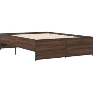 (brown oak, 140 x 190 cm) vidaXL Bed Frame Bed Base Bedstead Black 120x200 cm En (brown oak, 140 x 190 cm) vidaXL Bed Frame Bed Base Bedstead Black 120x200 cm En