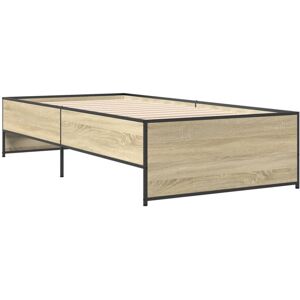 (sonoma oak, 75 x 190 cm) vidaXL Bed Frame Bed Base Bedstead Black 120x200 cm En (sonoma oak, 75 x 190 cm) vidaXL Bed Frame Bed Base Bedstead Black 120x200 cm En