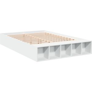 vidaXL Bed Frame Bed Base Bedstead White 150x200 cm King Size Engineered Wood vidaXL Bed Frame Bed Base Bedstead White 150x200 cm King Size Engineered Wood