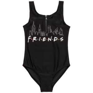 (12-13 Years, Black) Friends Girls Sunsafe One Piece Swimsuit (12-13 Years, Black) Friends Girls Sunsafe One Piece Swimsuit