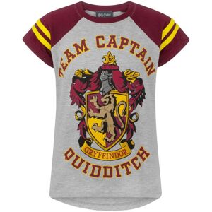 Harry Potter Official Girls Gryffindor Quidditch Team Captain T-Shirt Harry Potter Official Girls Gryffindor Quidditch Team Captain T-Shirt