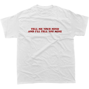 Gildan (S) King Hannah Tell Me Your Mind White Shirt T-Shirt S Gildan (S) King Hannah Tell Me Your Mind White Shirt T-Shirt S