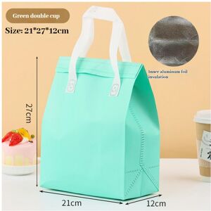 Unbranded (Tender grass green double cup; insulation bag) 100 Takeaway Dedicated Tin Foil Unbranded (Tender grass green double cup; insulation bag) 100 Takeaway Dedicated Tin Foil