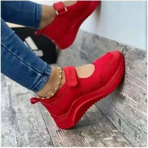 Unbranded (Red, UK 6) Womens Ladies Wedge Trainers Slingback Sneakers Casual Running Sport Unbranded (Red, UK 6) Womens Ladies Wedge Trainers Slingback Sneakers Casual Running Sport