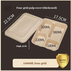 Unbranded (1100ml four grid+paper cover) (100) Disposable Multi -Latter Box Purchibutic Ca Unbranded (1100ml four grid+paper cover) (100) Disposable Multi -Latter Box Purchibutic Ca