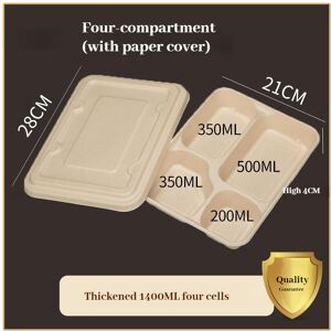 Unbranded (1400ml four grid+paper cover) (100) Disposable Multi -Latter Box Purchibutic Ca Unbranded (1400ml four grid+paper cover) (100) Disposable Multi -Latter Box Purchibutic Ca