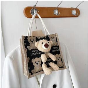 Unbranded (black) Cute Bear Bag For Women 2024 New Small Carrying Bag For Female Students Unbranded (black) Cute Bear Bag For Women 2024 New Small Carrying Bag For Female Students