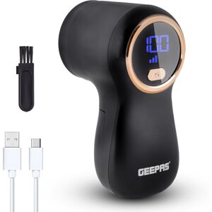 (Black) GEEPAS Fabric Shaver with Digital Display Rechargeable Lint Remover fo (Black) GEEPAS Fabric Shaver with Digital Display Rechargeable Lint Remover fo