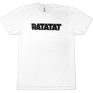 Gildan (M) RATATAT RATATAT 2015 Solid Black Logo on White T-shirt S Gildan (M) RATATAT RATATAT 2015 Solid Black Logo on White T-shirt S
