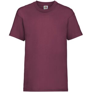 Fruit Of The Loom Burgundy Kids Unisex Short Sleeve T-Shirt - T-Shirt Fruit Of The Loom Burgundy Kids Unisex Short Sleeve T-Shirt - T-Shirt