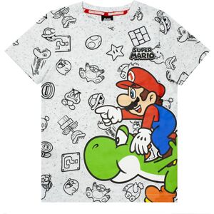 (7-8 Years, Grey) Super Mario Boys Yoshi Marl T-Shirt (7-8 Years, Grey) Super Mario Boys Yoshi Marl T-Shirt