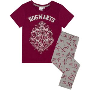(7-8 Years, Maroon/Grey) Harry Potter Girls Hogwarts Crest Pyjama Set (7-8 Years, Maroon/Grey) Harry Potter Girls Hogwarts Crest Pyjama Set