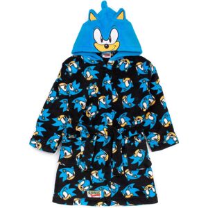 (7-8 Years, Black/Blue) Sonic The Hedgehog Childrens/Kids Dressing Gown (7-8 Years, Black/Blue) Sonic The Hedgehog Childrens/Kids Dressing Gown