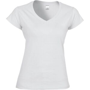 (16 UK, White) Gildan Womens/Ladies Softstyle V Neck T-Shirt (16 UK, White) Gildan Womens/Ladies Softstyle V Neck T-Shirt