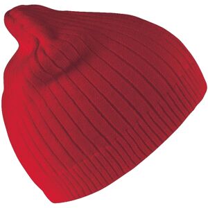 (One Size, Red) Result Unisex Double Knit Heavy Cotton Winter Beanie Hat (One Size, Red) Result Unisex Double Knit Heavy Cotton Winter Beanie Hat