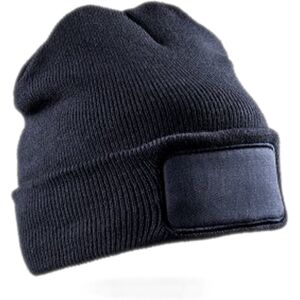 (One Size, Navy) Result Adults Unisex Double Knit Printers Beanie (One Size, Navy) Result Adults Unisex Double Knit Printers Beanie