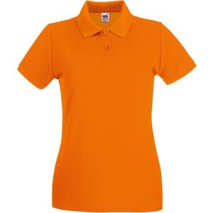 (10 UK, Orange) Fruit of the Loom Womens/Ladies Premium Cotton Pique Lady Fit Po (10 UK, Orange) Fruit of the Loom Womens/Ladies Premium Cotton Pique Lady Fit Po