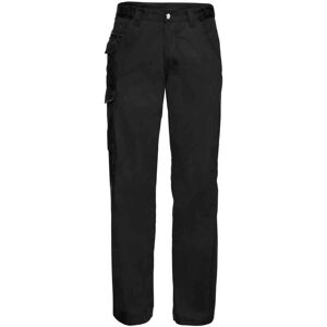 (32R, Black) Russell Mens Polycotton Twill Work Trousers (32R, Black) Russell Mens Polycotton Twill Work Trousers