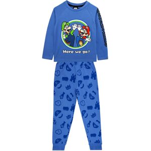 (7-8 Years, Blue/Green/White) Super Mario Boys Luigi Pyjama Set (7-8 Years, Blue/Green/White) Super Mario Boys Luigi Pyjama Set