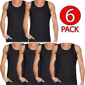 Unbranded (Charcoal - 6 Pack, 2XL) Mens Vests 100%Cotton Gym Training Tank Top 6 Pack Unbranded (Charcoal - 6 Pack, 2XL) Mens Vests 100%Cotton Gym Training Tank Top 6 Pack