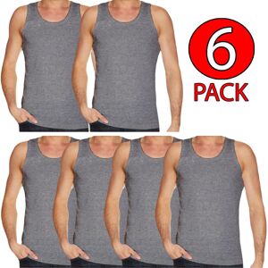 Unbranded (Grey Marl - 6 Pack, L) Mens Vests 100%Cotton Gym Training Tank Top 6 Pack Unbranded (Grey Marl - 6 Pack, L) Mens Vests 100%Cotton Gym Training Tank Top 6 Pack