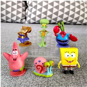 Unbranded 6pcs Set SpongeBob Squarepants Figure Patrick Star Figurine Doll Toy Cake Topper Unbranded 6pcs Set SpongeBob Squarepants Figure Patrick Star Figurine Doll Toy Cake Topper