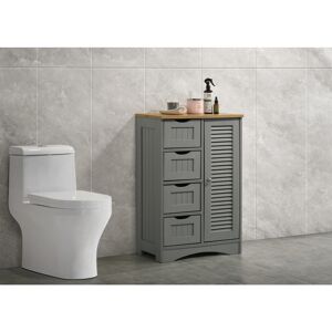 Timber Art Design UK (Grey & Oak) Bathroom Freestanding Cabinet Timber Art Design UK (Grey & Oak) Bathroom Freestanding Cabinet