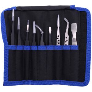 Unbranded 9 Pcs Stainless Steel Tweezers for Electronic Mobile Phone Repair Unbranded 9 Pcs Stainless Steel Tweezers for Electronic Mobile Phone Repair