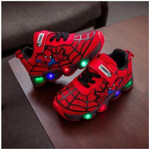 Unbranded (Red, UK 8 infant (EU SIZE 25)) Spiderman LED Trainers Kids Boys Girls Shoes Chi Unbranded (Red, UK 8 infant (EU SIZE 25)) Spiderman LED Trainers Kids Boys Girls Shoes Chi