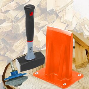 SPARES2GO Kindling Splitter Lump Hammer Blade Sharpener Chisel Log Wood Splitting Kit SPARES2GO Kindling Splitter Lump Hammer Blade Sharpener Chisel Log Wood Splitting Kit